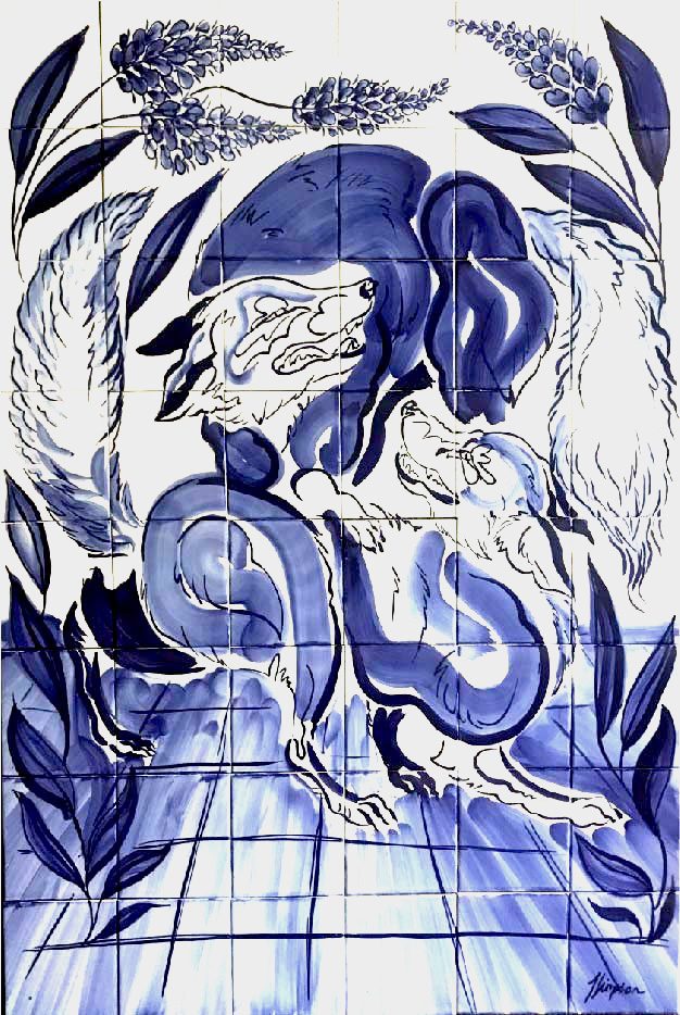 Blue Fox Mural