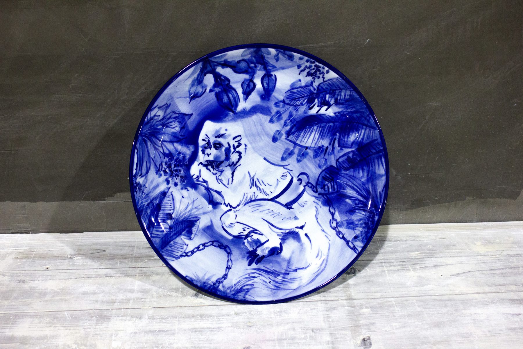 Blue Monkey Plate